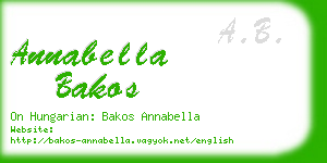 annabella bakos business card